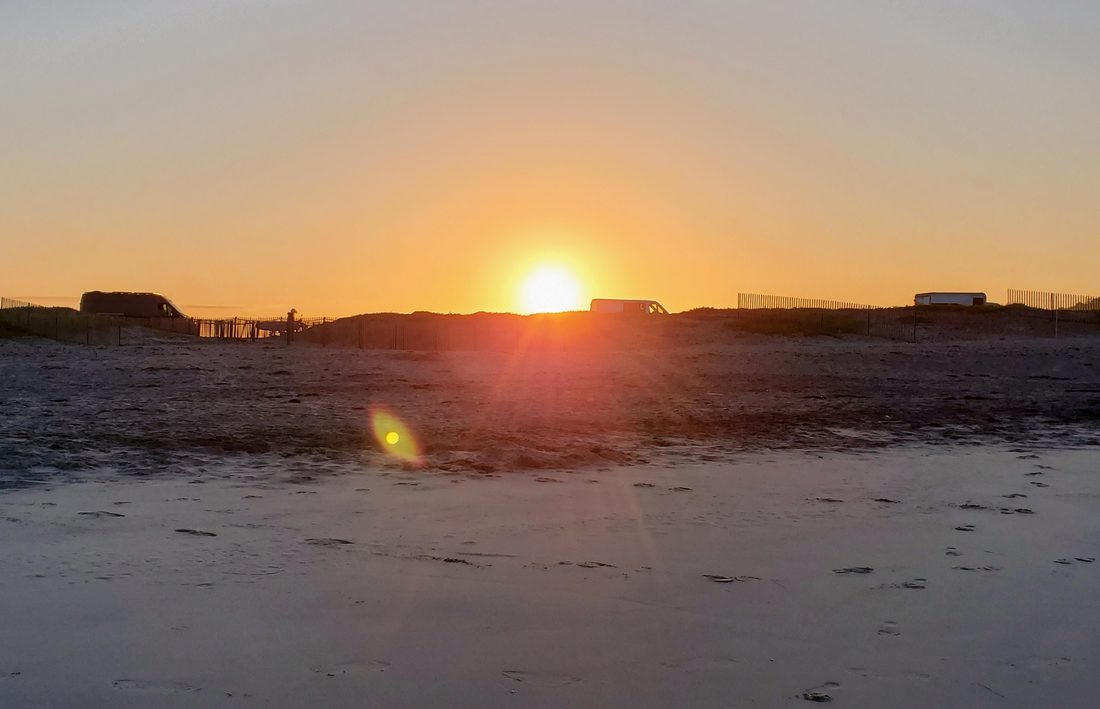 Sunrise over the coast